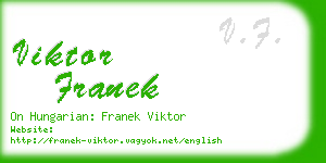 viktor franek business card